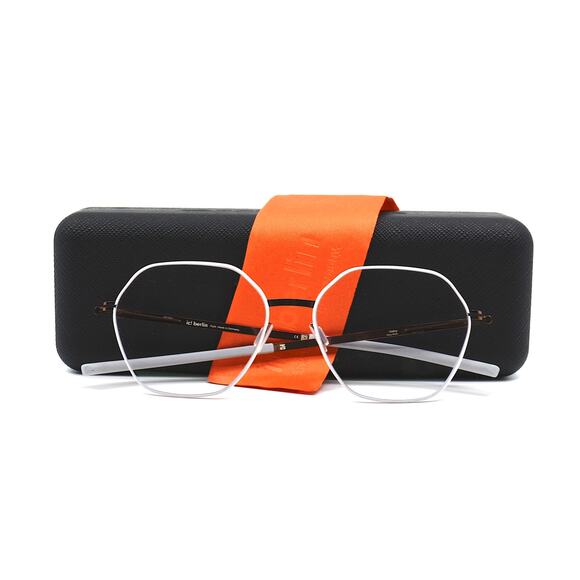 NEW IC! BERLIN HALNY WHITE COPPER AUTHENTIC EYEGLASSES FRAME - Picture 13 of 14